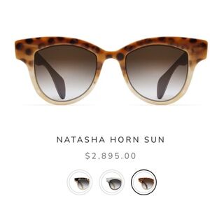 Morgenthal Frederics Natasha Horn Sunglasses, designed by Oscar de la Renta